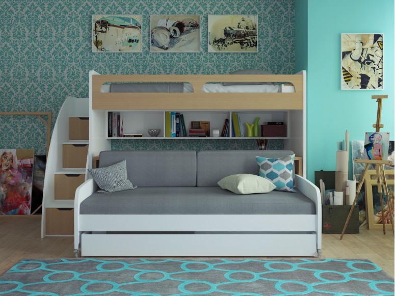 Bel Mondo Twin Over Full/Full XL Bunk Bed Set