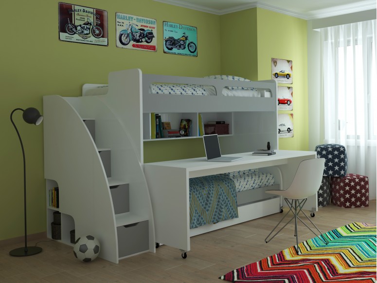 Bel Mondo Twin Over Full/Full XL Bunk Bed Set