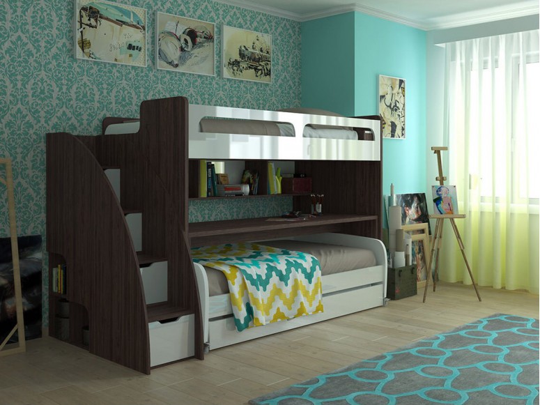 Bel Mondo Twin Over Full/Full XL Bunk Bed Set