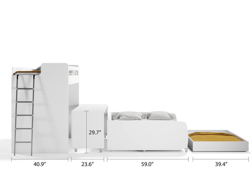 NEW Bel Mondo Twin Over Full/Full XL Bunk Bed Set