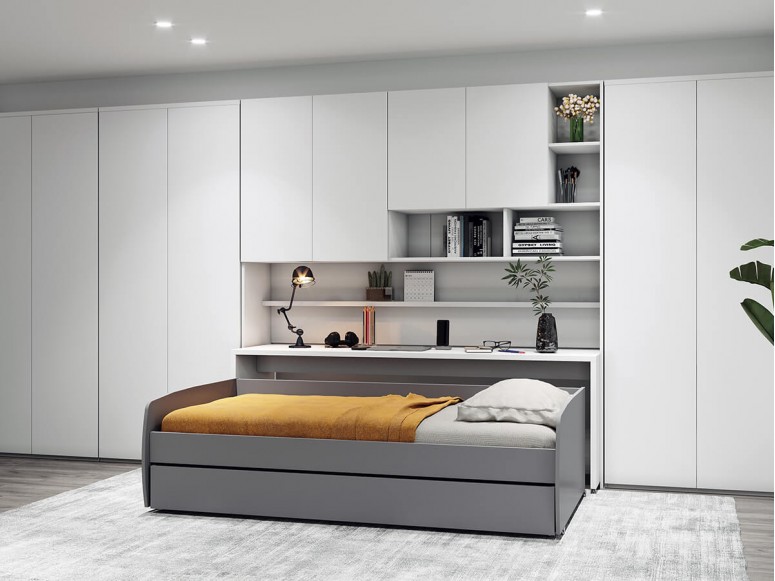 Eco Compact Twin/Twin XL Sofa Bed and Cabinets System