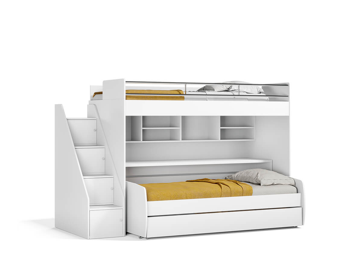 Eco Bel Mondo Bunk Bed Set, Twin Xl Bunk Beds With Trundle