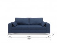 NEW Royal Vertical Queen 2 Seat Sofa and Headboard 1/2 Set